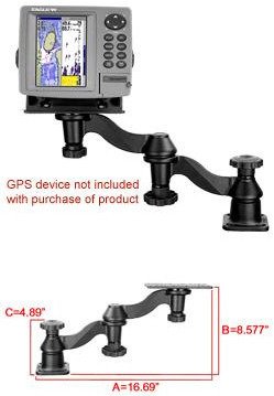 UCHWYT DO ECHOSOND ORAZ CHARTPLOTTER’ÓW GPS GARMIN, HUMMINBIRD, LOWRANCE & RAYMARINE - obrazek 3