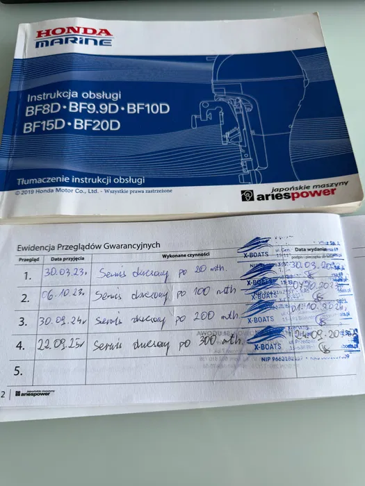 Silnik zaburtowy HONDA BF8 DK2 SHU krótka stopa - na gwarancji jak nowy, serwisowany w ASO, jedynie 25 mth - obrazek 5